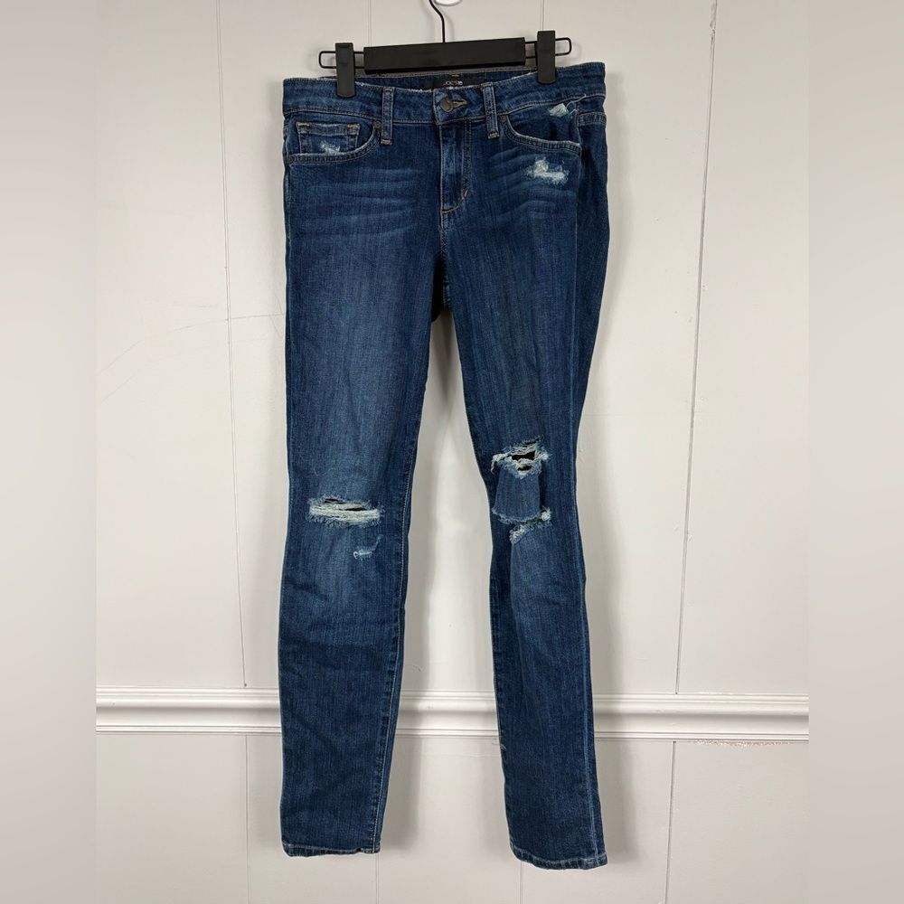 Joe’s Jeans The Skinny Blue Distressed Denim Jeans 28 Casual Basic Everyday